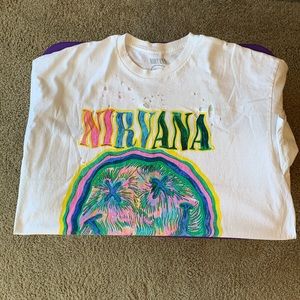 Urban Outfitters Nirvana Distressed Oversized T Shirt